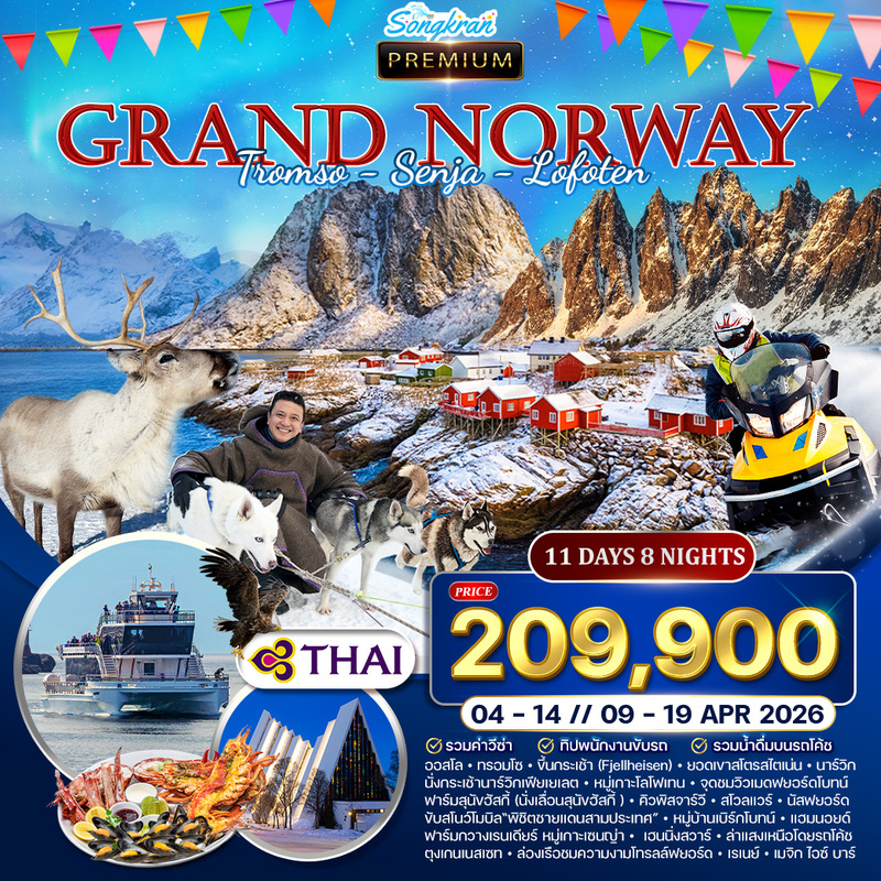นอร์เวย์ โลโฟเทน เกาะเซนญ่า ล่าแสงเหนือ
